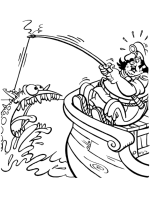 A coloring page of piet piraat
